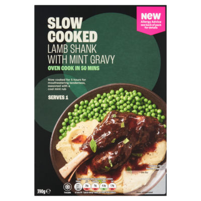 ASDA Slow Cooked Lamb Shank med Mint Gravy Chilled Meal 390g