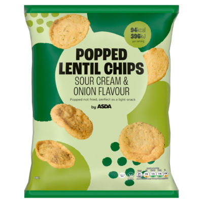 ASDA Sour Cream Onion Lentil Chips 85g, imported from the UK