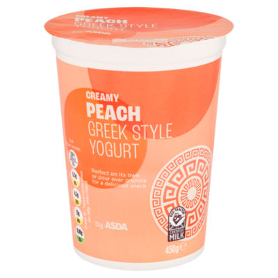 ASDA Creamy Peach Greek Style Yogurt 450g - British product