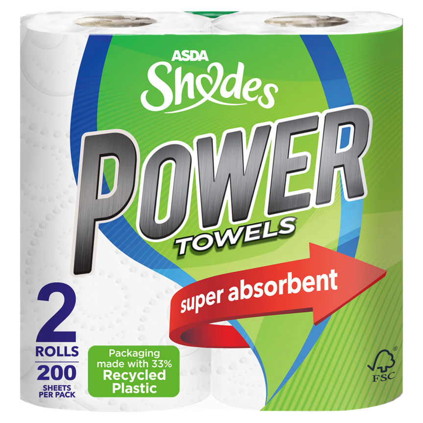 ASDA Shades Power Towels 2 Rolls GOODS ASDA   