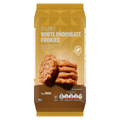 ASDA white chocolate cookies 180g - British product