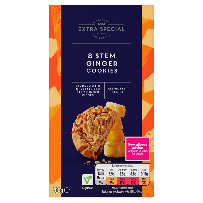 ASDA Extra Special 8 Stem Ginger Cookies 200g GOODS ASDA   