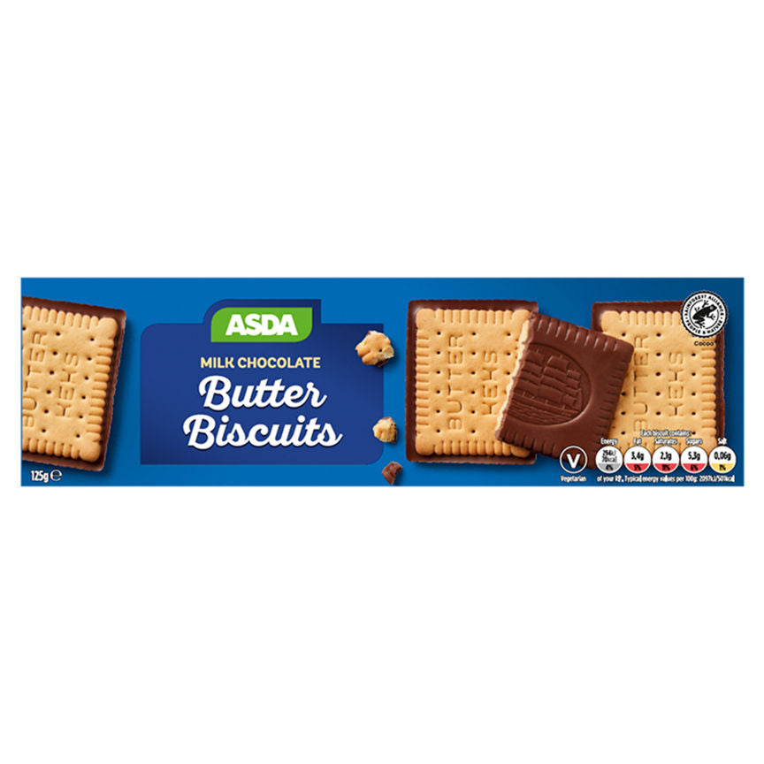 ASDA Milk Chocolate Butter Biscuits 125g GOODS ASDA   