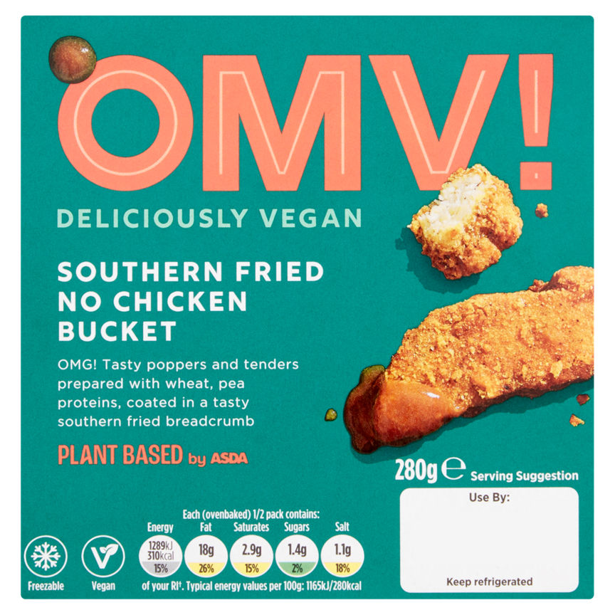 OMV! Deliciously Vegan Southern Fried No Chicken Bucket 280g