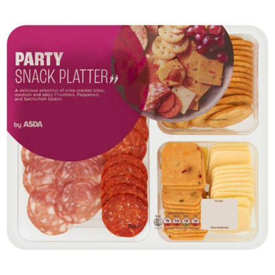 ASDA Party Snack Platter 308g crackers cheese meats (British brand)