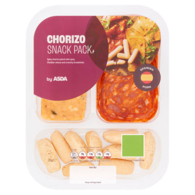 ASDA Chorizo Snack Pack 85g, UK version