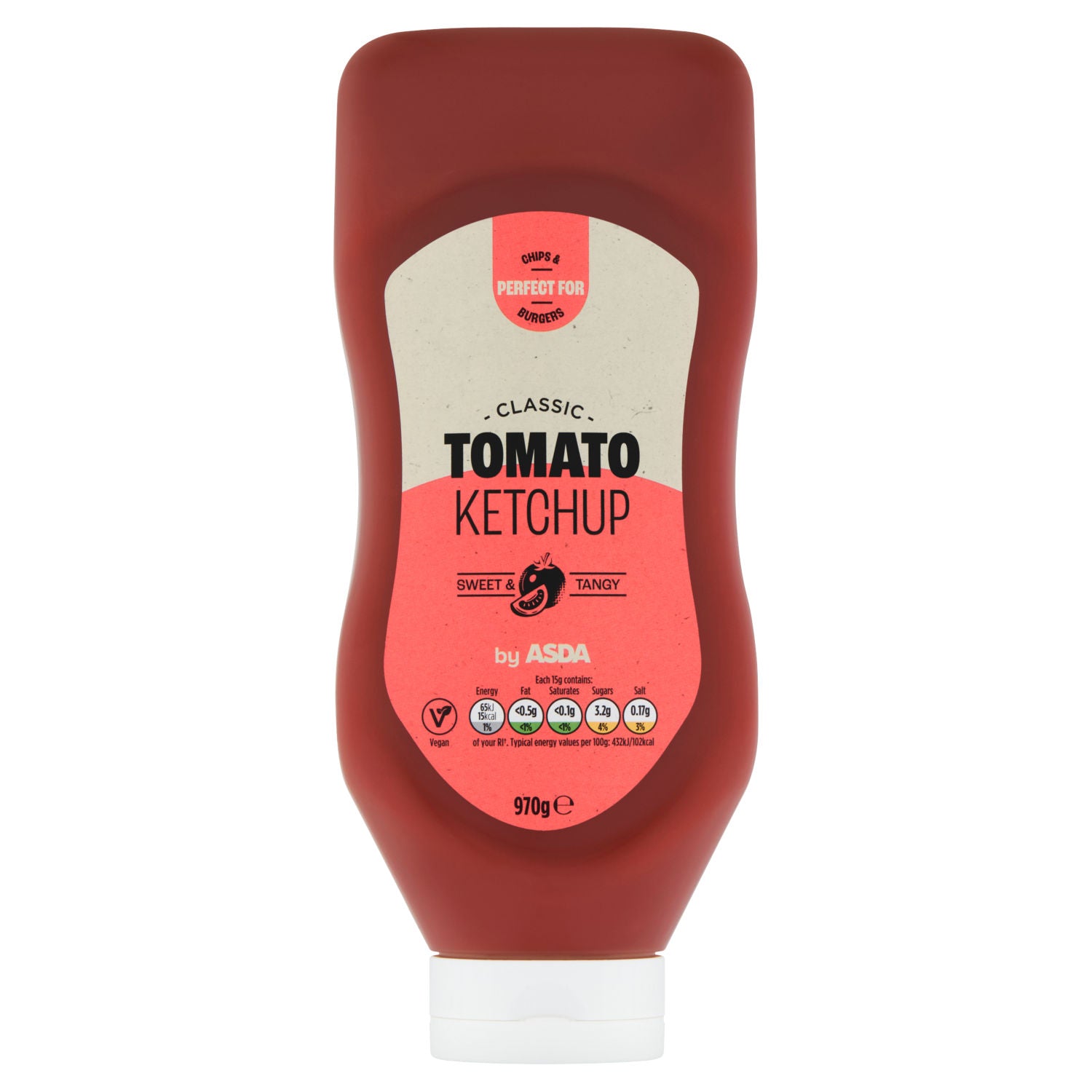 ASDA classic tomato ketchup 970g - British product