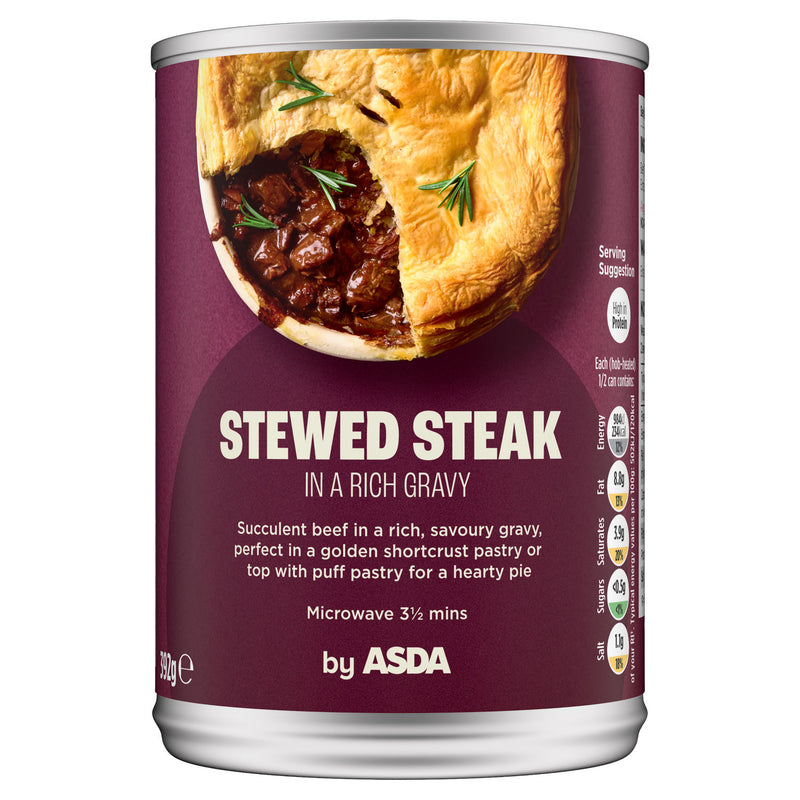 ASDA stewed steak in rich gravy 392g (British brand)
