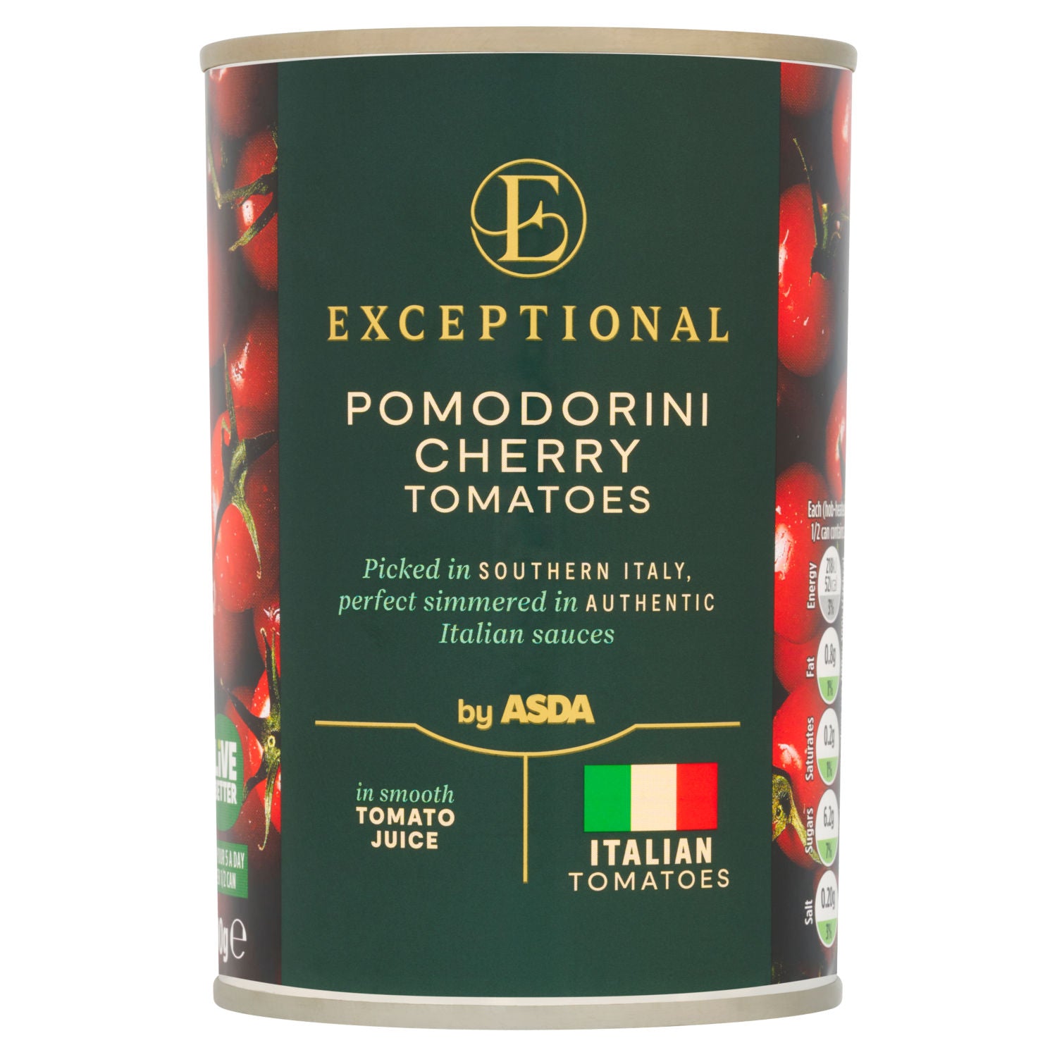 ASDA Pomodorini cherry tomatoes in tomato juice 400g - British product