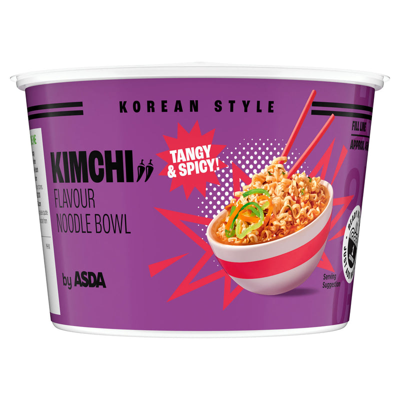 ASDA kimchi flavour noodle bowl 88g (British brand)