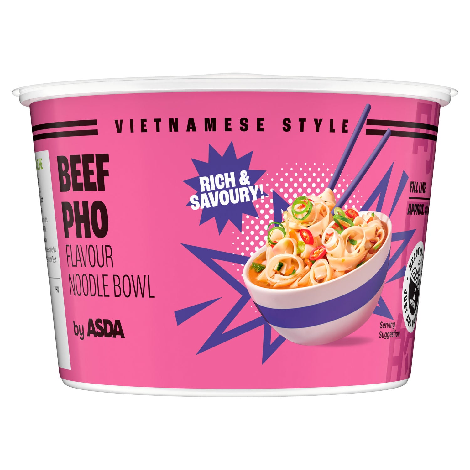 ASDA Beef Pho Noodle Bowl 73g - British product