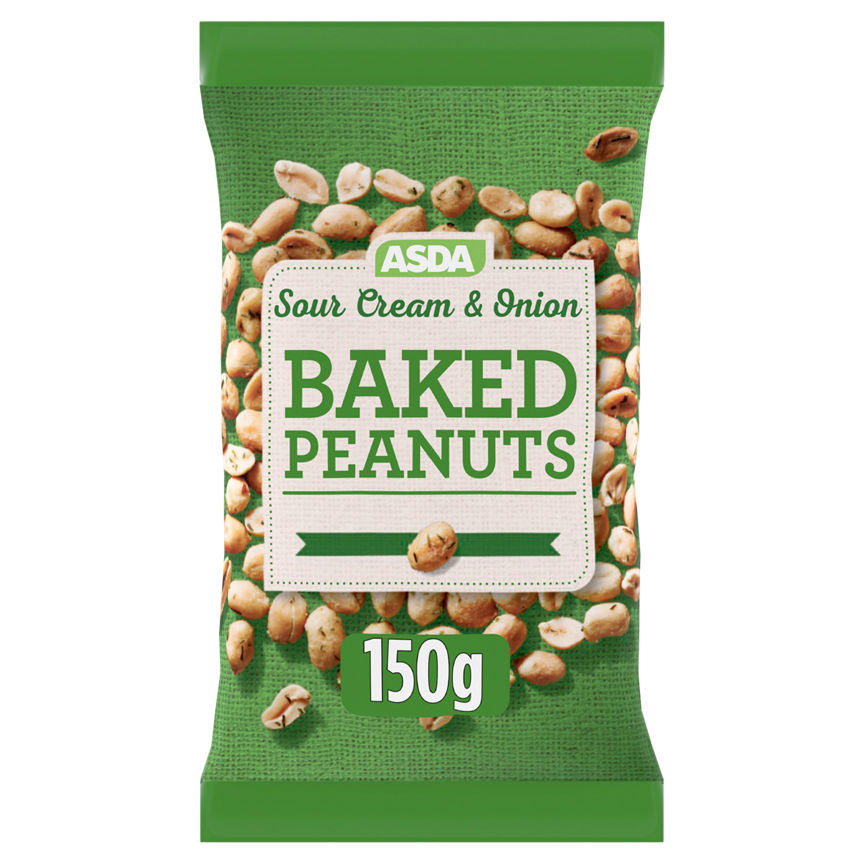 ASDA Sour Cream & Onion Flavour Baked Peanuts 150g GOODS ASDA   