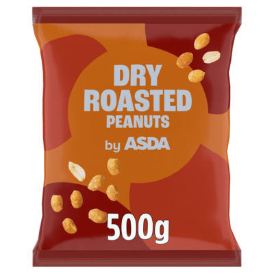 ASDA ASDA Dry Roasted Peanuts Snack 500g- Buy online at McGrocer