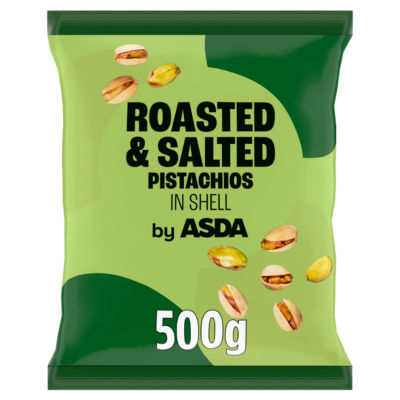 ASDA Geröstete & Gesalzene Pistazien in der Schale 500g