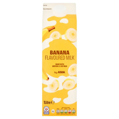 ASDA Banana Flavoured Milk Drink 1L - British product