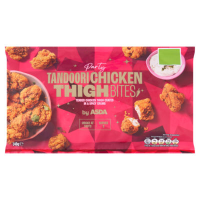 ASDA ASDA Party Tandoori Hähnchenschenkel-Bites Geflügel 240g - Online kaufen bei McGrocer