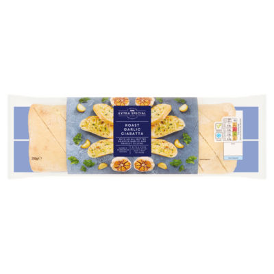 ASDA Extra Special geröstetes Knoblauch-Ciabatta, halb gebacken, 250g