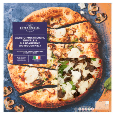 Pizza Sourdough ASDA Extra Special Champignons à l'Ail Truffe Mascarpone 471g