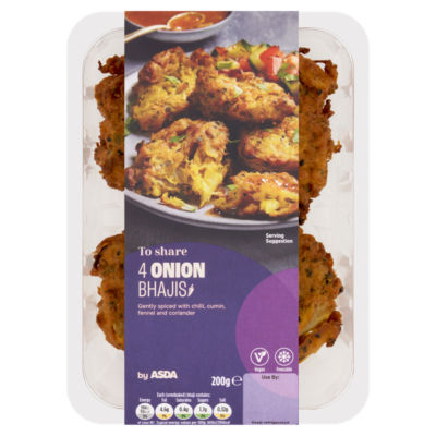 ASDA onion bhajis 4 pack 200g - British product