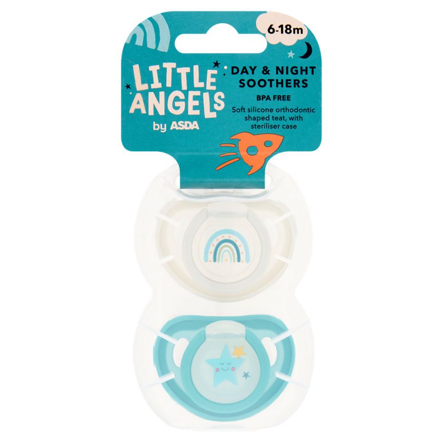 LITTLE ANGELS by ASDA Day & Night Soothers 6-18m GOODS ASDA   