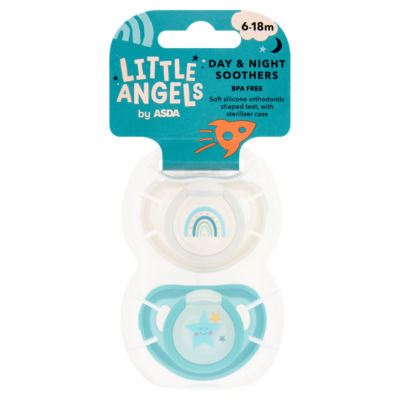 ASDA Little Angels by Asda Sucettes Jour et Nuit pour Bébé 6-18 Mois - Acheter en ligne sur McGrocer