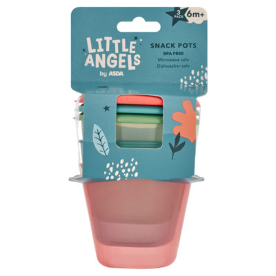 ASDA Little Angels 3 snack-skåler 6m+ babymat-skåler - Kjøp online hos McGrocer