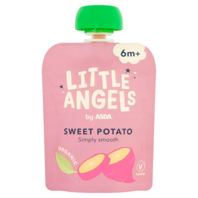 Little Angels ASDA organic sweet potato baby food 70g, UK version