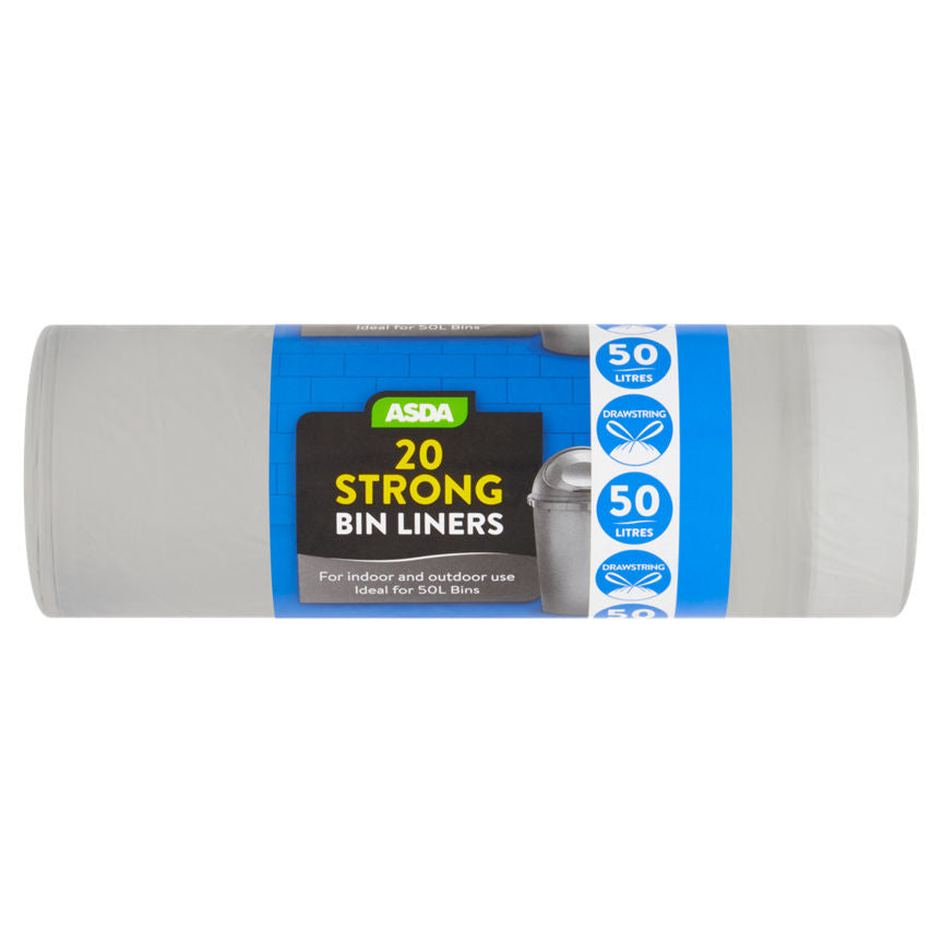 ASDA 20 Strong Bin Liners 50 Litres GOODS ASDA   