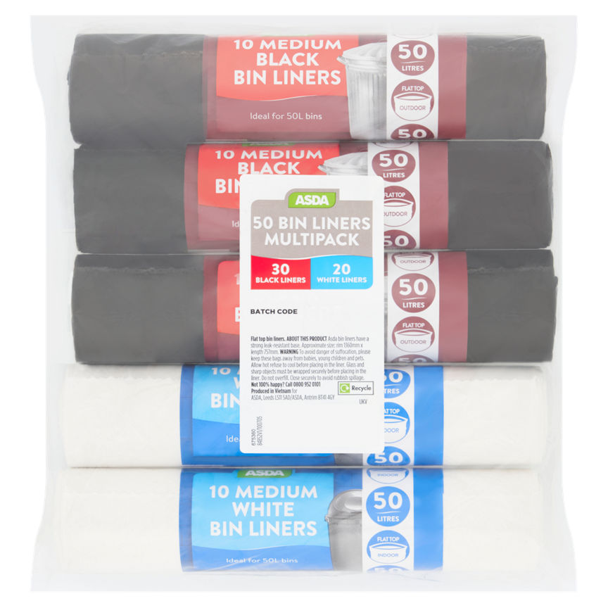 ASDA 50 Bin Liners Multipack GOODS ASDA   