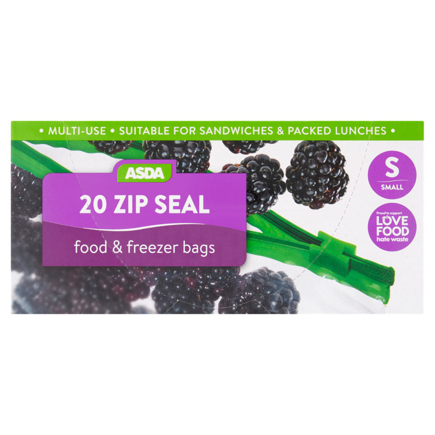 ASDA 20 Zip Seal Food & Freezer Small Bags GOODS ASDA   