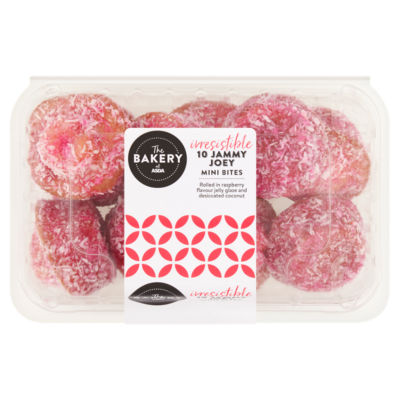 The Bakery Jammy Joey mini bites raspberry flavour coconut 240g (British brand)