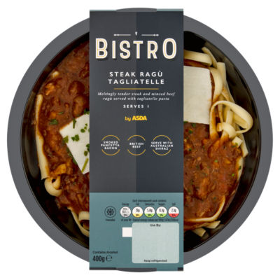 Bistro von ASDA Steak Ragù Tagliatelle Gekühltes Essen 400g