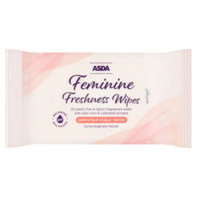 ASDA feminine fresh intimate hygiene wipes 25 count - British product