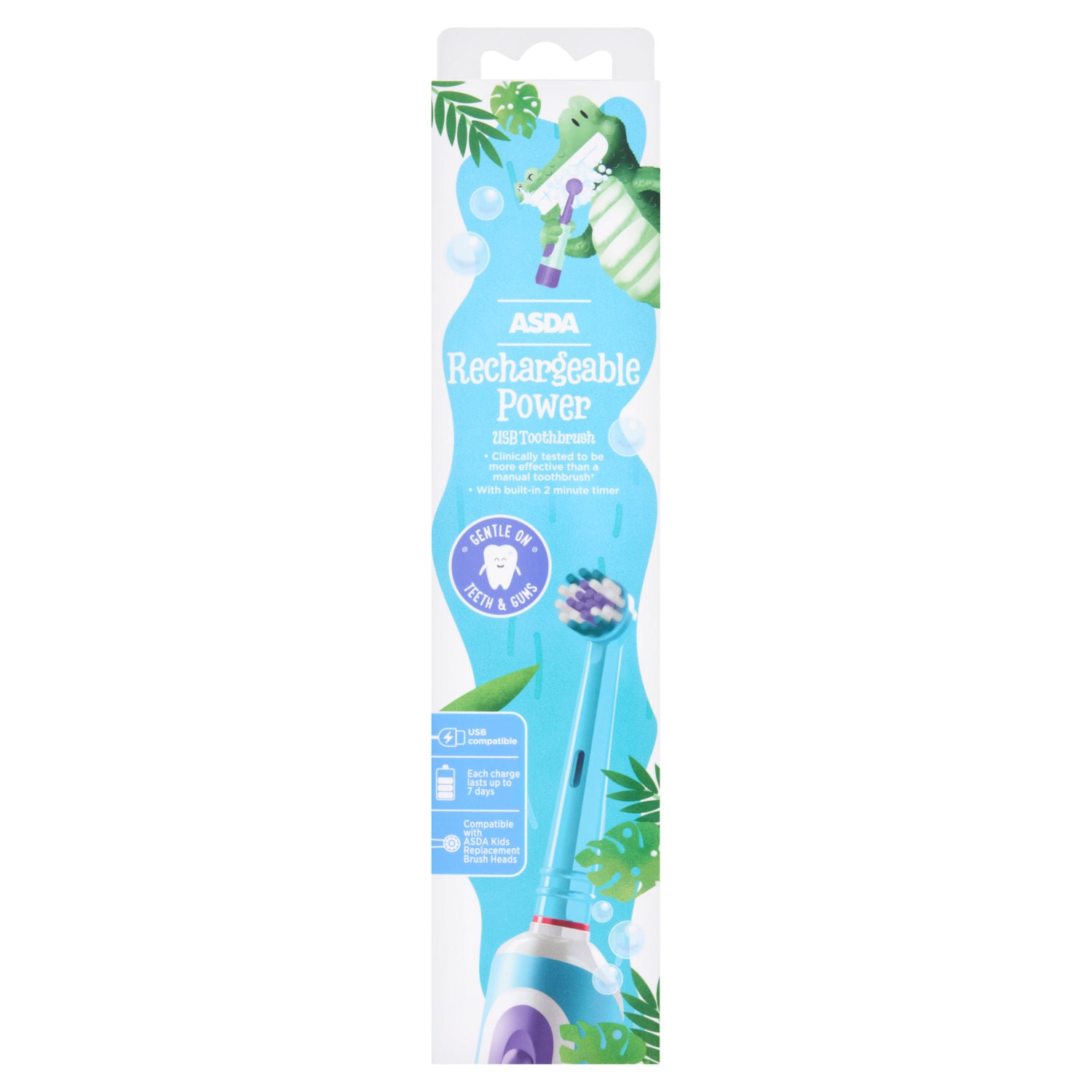 ASDA rechargeable USB toothbrush for kids - British product