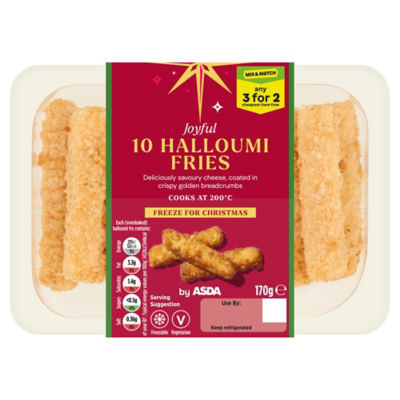 ASDA halloumi fries 170g, imported from the UK