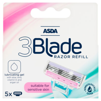 ASDA 3 Blade Razor Refill 5 pack - British product