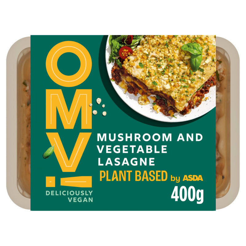 OMV! vegan lasagne mushroom and vegetable 400g, imported from the UK
