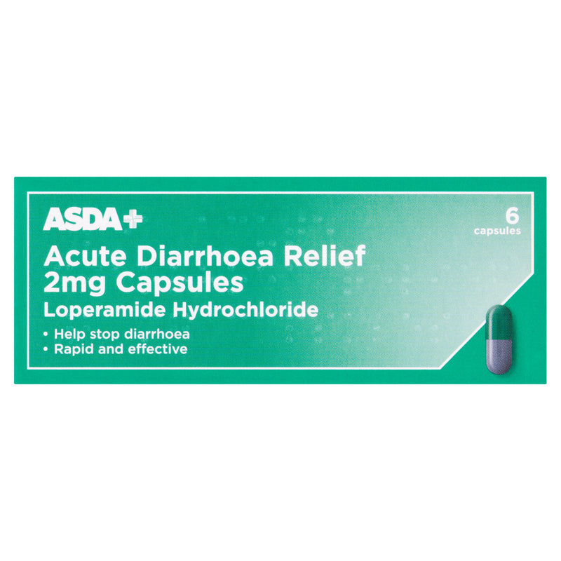 ASDA Acute Diarrhoea Relief capsules 2mg - British product