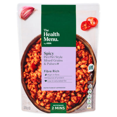 The Health Menu Pikante Piri Piri Art Mikrowellengeeignete Getreidemischung 250g