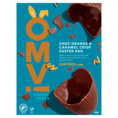 OMV choc orange caramel crisp vegan Easter egg 160g (British brand)