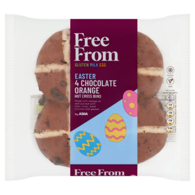 ASDA hot cross buns chocolate orange 260g - British product