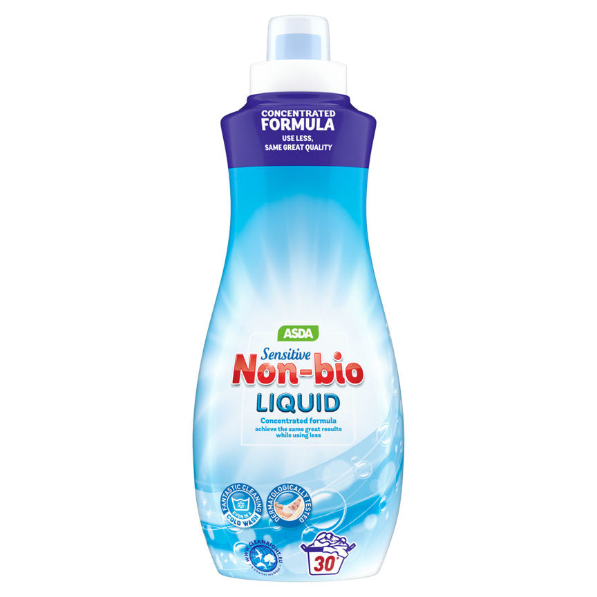 ASDA Sensitive Non-Bio Liquid 900ml GOODS ASDA   