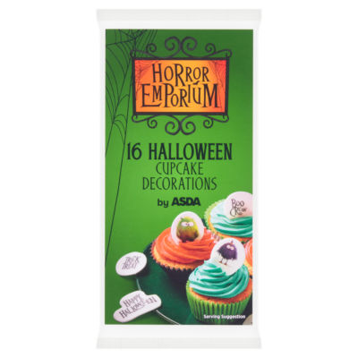 ASDA Halloween cupcake decorations 16 count, UK version