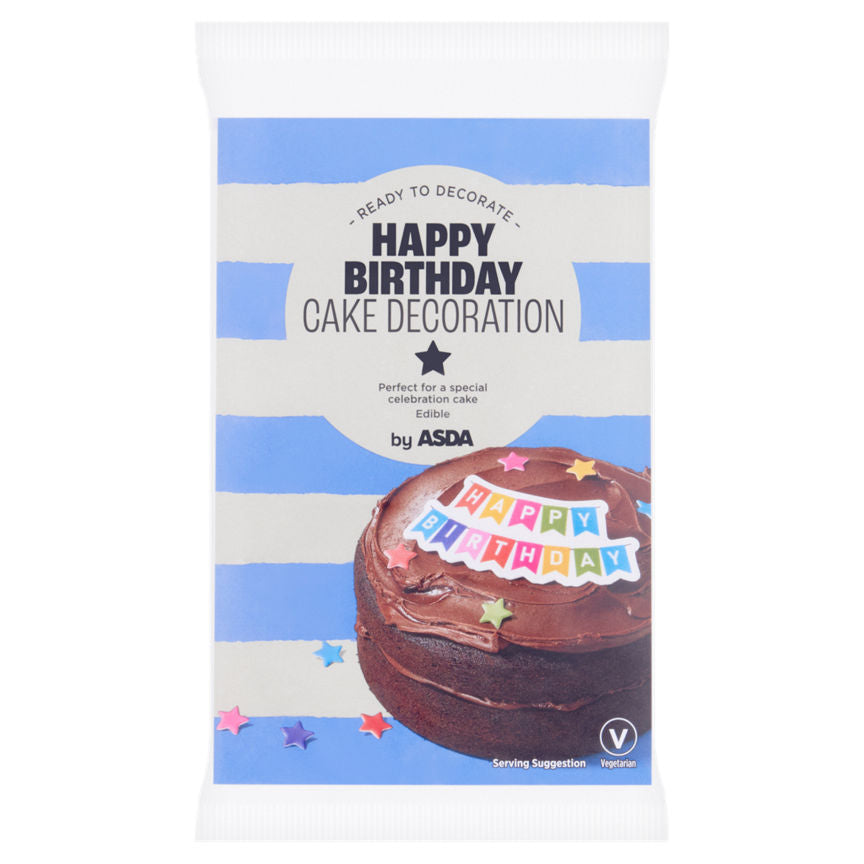 ASDA Happy Birthday Cake Decoration GOODS ASDA   