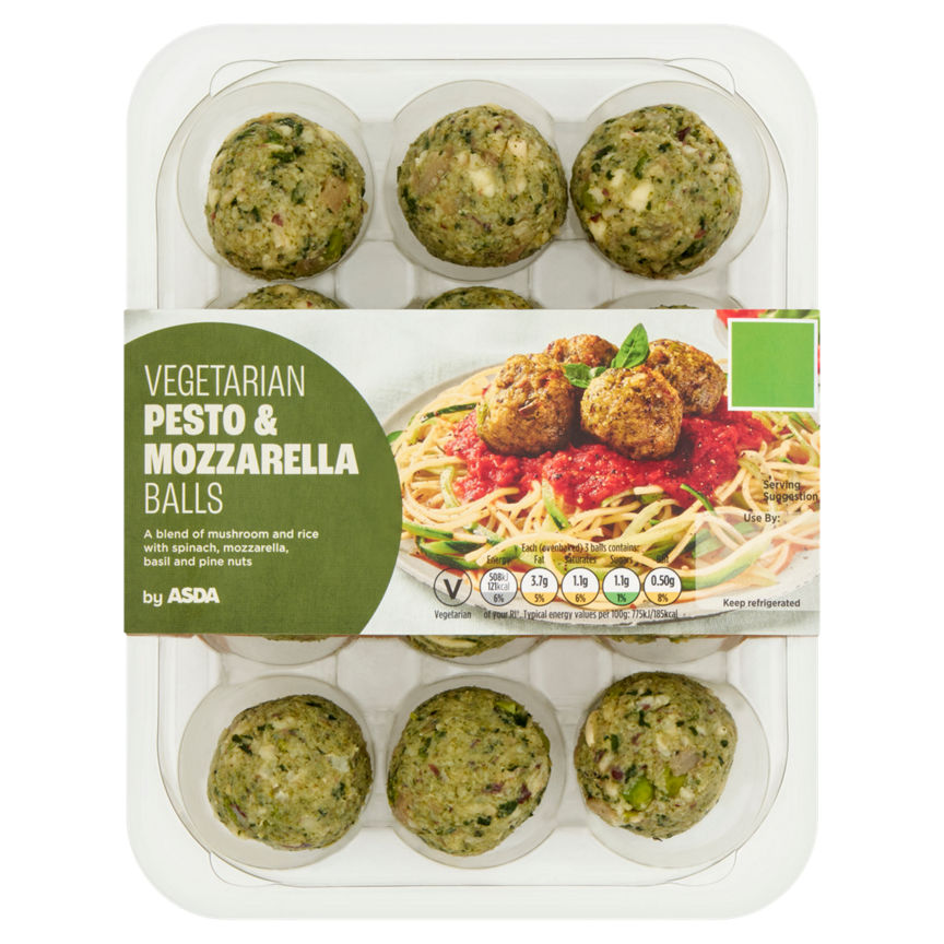 ASDA Vegetarian Pesto & Mozzarella Balls 300g GOODS ASDA   