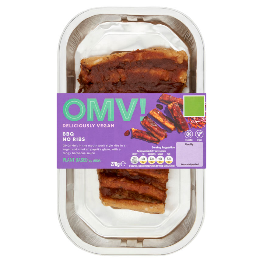 OMV! Deliciously Vegan BBQ No Ribs 270g