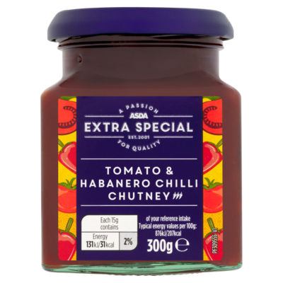 ASDA ASDA Extra Special Exceptional Tomato & Habanero Chilli Chutney 300g- Buy online at McGrocer