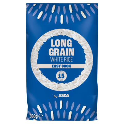 ASDA long grain white rice 500g, UK version