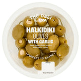 ASDA Halkidiki olives with garlic 150g, imported from the UK