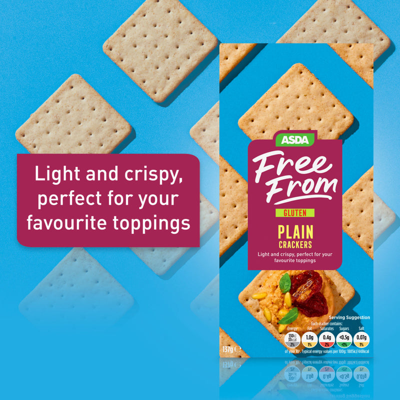 ASDA Free From Plain Crackers 137g - British product